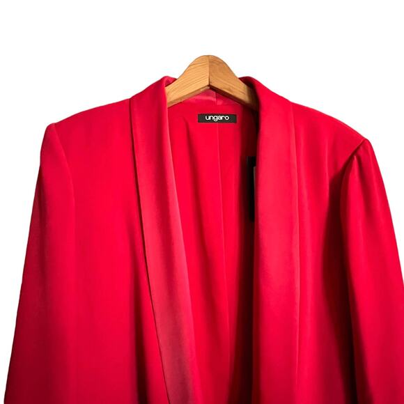 Emanuel Ungaro Red Blazer with Notched Lapels - Picture 8 of 13